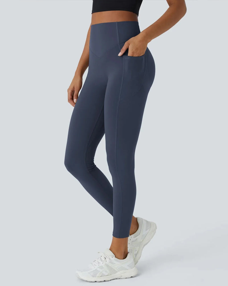 Curvyify High Waisted Butt Lifting Tummy Control Side Pocket Shaping Workout Training Leggings