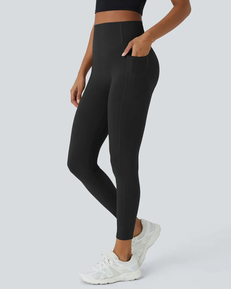 Curvyify High Waisted Butt Lifting Tummy Control Side Pocket Shaping Workout Training Leggings