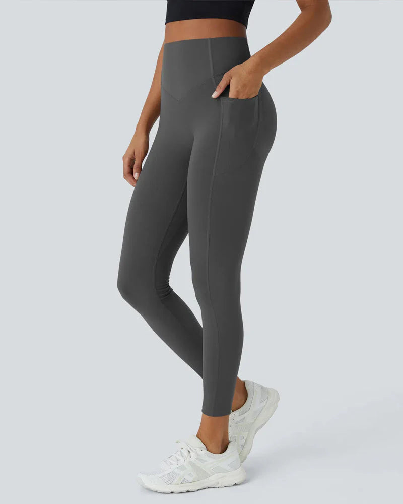 Curvyify High Waisted Butt Lifting Tummy Control Side Pocket Shaping Workout Training Leggings