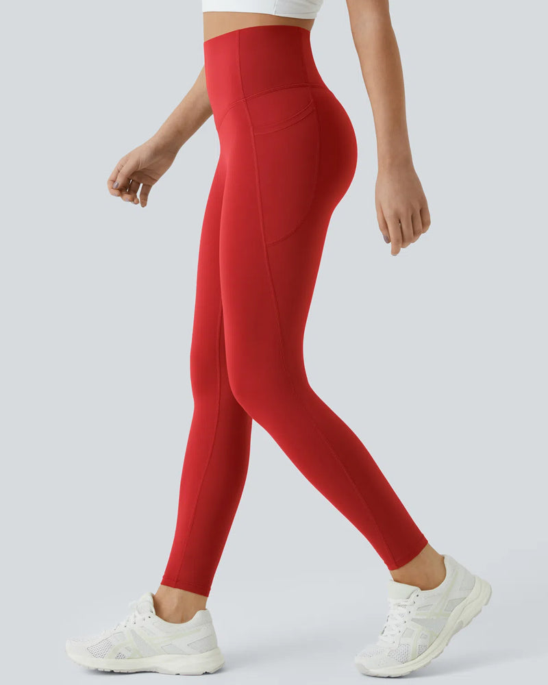 Curvyify High Waisted Butt Lifting Tummy Control Side Pocket Shaping Workout Training Leggings