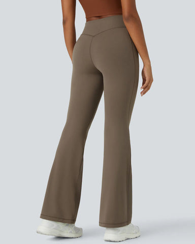 Ultra Sculpt High Waisted Tummy Control Flare Leggings With Side Pocket