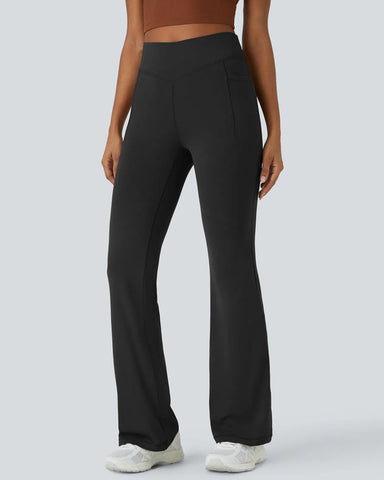Ultra Sculpt High Waisted Tummy Control Flare Leggings With Side Pocket